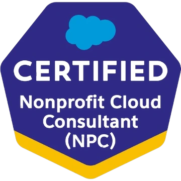 Salesforce Certified Nonprofit Cloud Consultant badge
