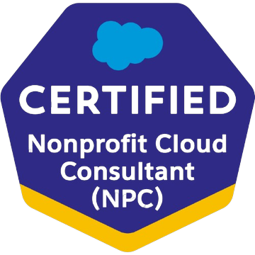 Salesforce Certified Nonprofit Cloud Consultant badge
