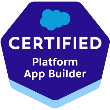 Salesforce Certified Platform App Builder badge