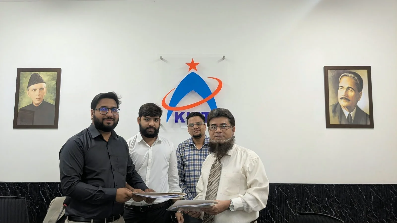 Exchanging the signed MoU - KIET and Encore Digital MoU